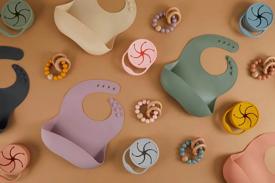 silicone baby plate and spoon set